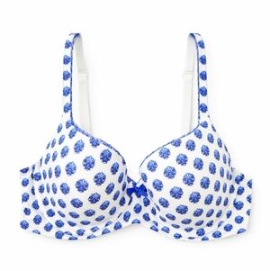 GAP love by Gap live-in pretty demi blue floral Patterned bra sz 34C